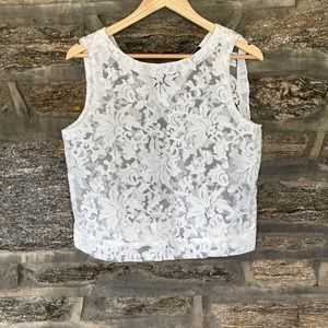 Sheer lace tank